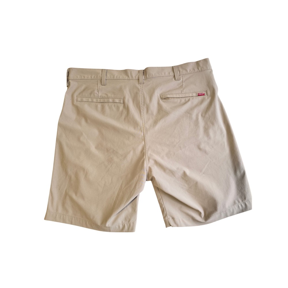 😀Levi Strauss XX Chino Standard Fit Shorts Mens 38 Tan Khaki Flat Front Stretch - Picture 8 of 16